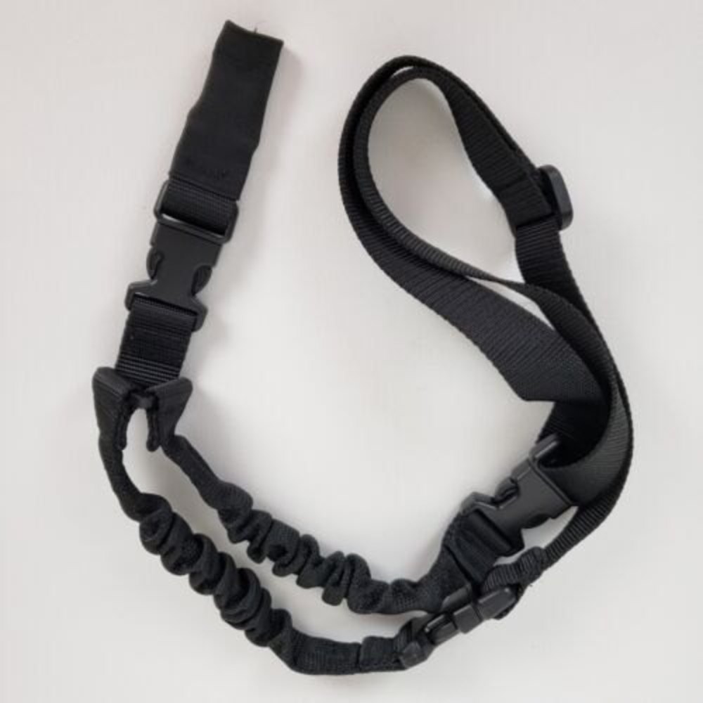 Single Point Bungee Rifle Sling Strap Quick Detach Adjustable Black